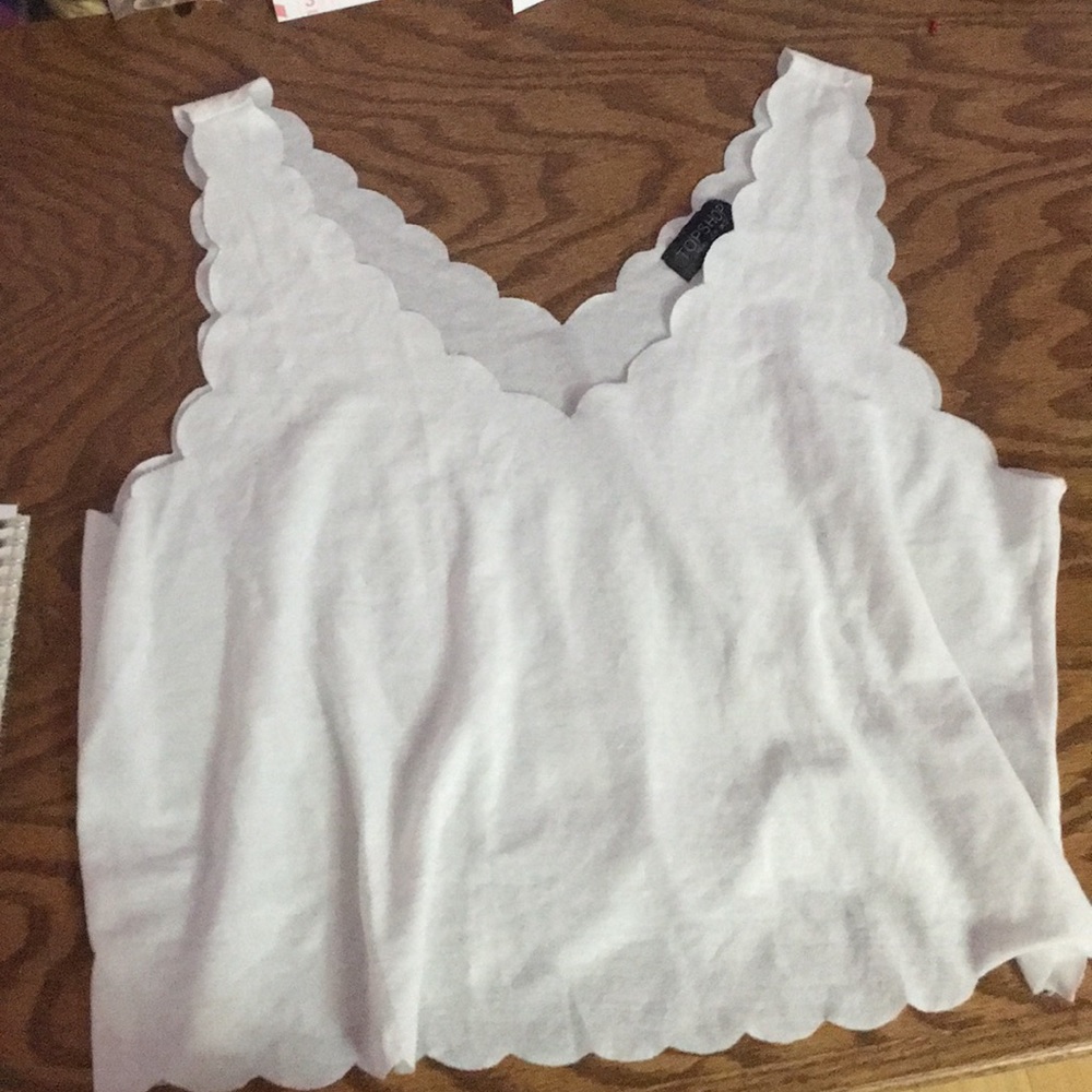 Topshop scalloped tank